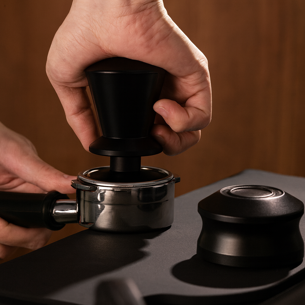 Oval Spring Loaded Espresso Coffee Tamper
